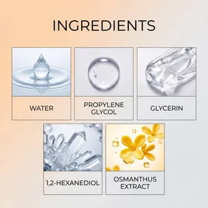 Ingrediënten van JUE FISH-capsule: water, glycerine en geurig osmanthus-extract.