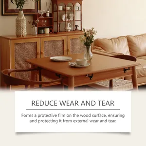 Premium beeswax wood furniture polish forming a durable protective film for surface care