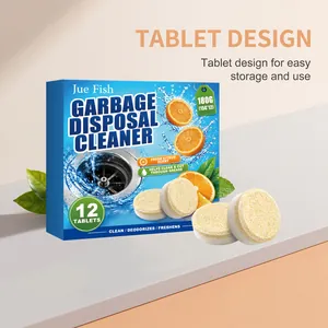 Tablettes nettoyantes au parfum d'agrumes pour broyeur d'évier de cuisine.