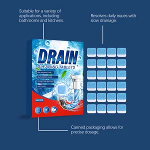 Effective drain cleaning tablets 24 count for kitchen sink and bathroom sewer maintenance