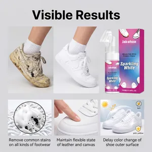 Επαγγελματικό καθαριστικό sneaker που δείχνει αποτελέσματα λεύκανσης πριν και μετά