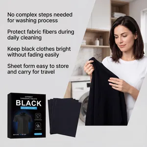 Black laundry color recovery sheets for fading garments repair