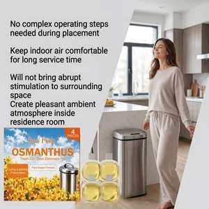 Osmanthus geurverdrijver pods voor prullenbak in een moderne residentiële keuken