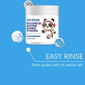 Detailansicht von Jakehoe biologischem Enzym-Blasen-Waschpulver mit Spülfunktion