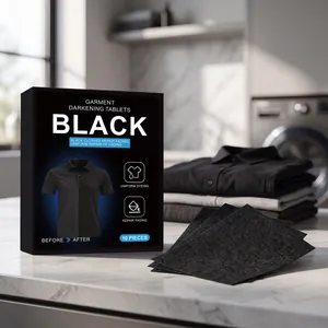 Black Garment Darkening Laundry Sheets Color Restoration Fabric Care Tablets Machine Washable Dark Clothes Repair Sheets