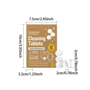 Dimensions détaillées de l'emballage des pastilles de nettoyage pour lave-linge