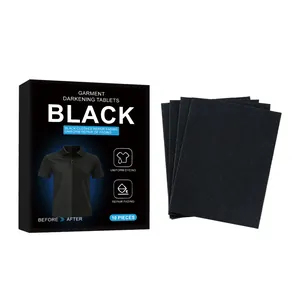 Premium black garment darkening tablets for clothes color repair and fabric restoration
