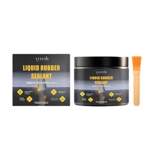 Vyreth grey liquid rubber sealant 100g for waterproof concrete crack repair with brush