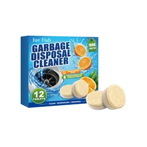 Tablettes nettoyantes Jue Fish pour broyeur d'éviers, au parfum frais de citron.