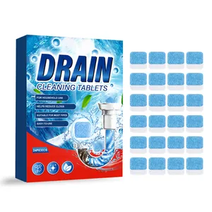 24pcs high-efficiency drain cleaning tablets for kitchen sink and toilet clogs
