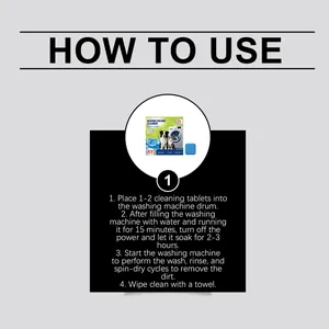 How to use washing machine cleaner tablets with step-by-step instructions.