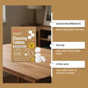 Détail des ingrédients des tablettes nettoyantes Jakehoe avec bicarbonate et acide