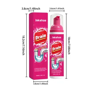 Abmessungen und Verpackung des Jakehoe Schaum-Abflussreinigers, 100ml Größe