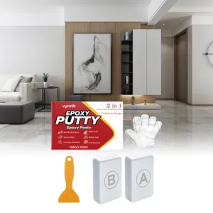 Epoxy putty set with 2-in-1 resin and hardener for tile and ceramic repair