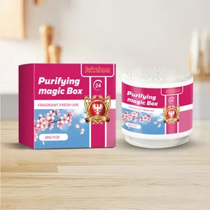 JAKEHOE Purifying Magic Box Air Freshener Solid Gel Fragrance For Home Car Bedroom Odor Remover Long Lasting Scent Ornament