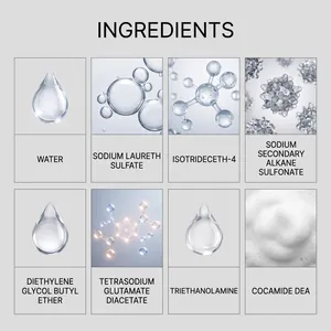Detailed chemical ingredient list for powerful and effective laundry stain removal spray