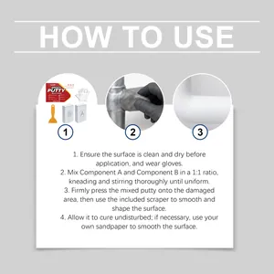 Step-by-step instructions for using vyreth epoxy putty for tile and ceramic repairs.