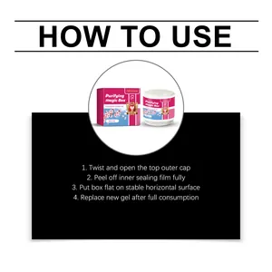 Instructional guide for JAKEHOE air freshener box showing how to use the fragrant gel