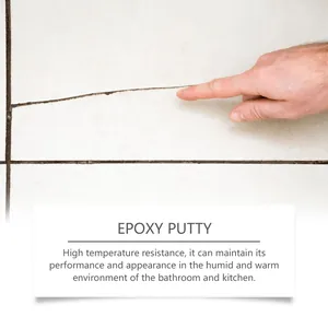 High temperature resistant white epoxy putty for repairing cracks in bathroom tiles