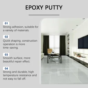 Effective epoxy putty for ceramic tile repair featuring strong adhesion and high durability