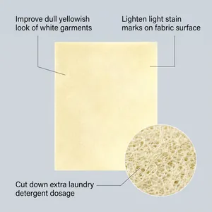 Gros plan d'une feuille de blanchiment du linge montrant la texture