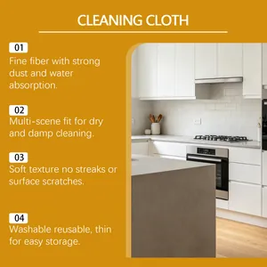 Caractéristiques du chiffon de nettoyage doux pour la poussière et l'eau