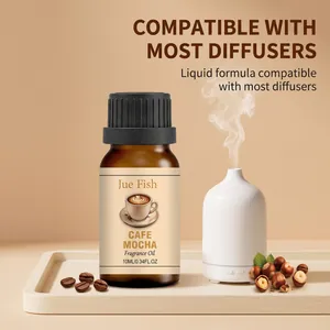 Cafe mocha fragrance oil compatible with most diffusers, 10ml brown bottle essence