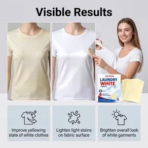 Résultats visibles avant et après des feuilles de blanchiment JAKEHOE pour vêtements