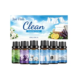 Jue Fish 6er-Set ätherische Öle für die Wäsche mit verschiedenen Düften für frische Kleidung