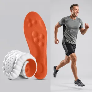 Flexible beaded cushioning sports insoles for running, providing comfort and breathability