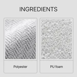 Detailed macro view of breathable polyester fabric and cushioning PU foam of sports insole