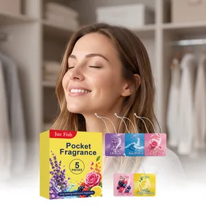 Detailed view of Jue Fish pocket fragrance sachets for wardrobe freshening.