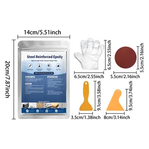 Dimension details for multi-purpose steel reinforced epoxy repair putty kit with tools