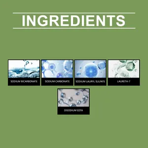 Detailed scientific ingredient list for air fryer cleaning powder with chemical names