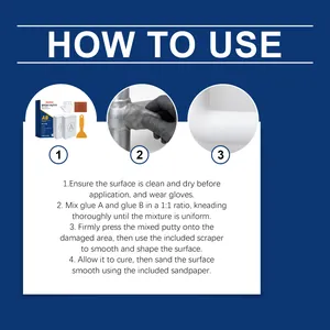 Detailed step-by-step how to use guide for JAKEHOE multipurpose epoxy putty repair kit