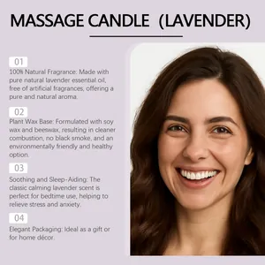 Detaillierte Merkmale der Lavendel-Aromatherapie-Massagekerze zur Entspannung und Schlafhilfe