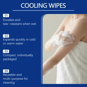 Détail de lingettes rafraîchissantes absorbantes pour la peau après le sport en extérieur
