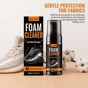 Professional sneaker foam cleaner by Jue Fish for gentle deep cleaning of shoe fabrics