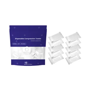 10er-Pack weiche Einweg-Kompressionshandtücher für Reisen und Zuhause, Größe 24x30cm
