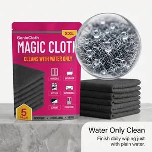 Macro detailweergave van de vezelstructuur van GenieCloth 5-pack XXL schoonmaakdoeken
