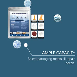 Professional steel reinforced epoxy repair putty kit including tools and accessories.