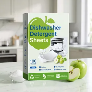 Apple Scent Dishwasher Deep Cleaning Tablets Deodorizing Descaler Eco-Friendly Plant-Based Formula for All Dishwashers
