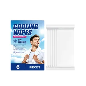 Six pièces de lingettes rafraîchissantes portables pour le sport et le fitness cool