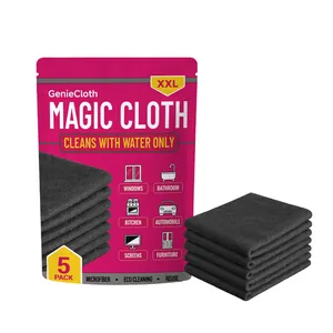 GenieCloth 5-pack XXL microvezel toverdoek voor milieuvriendelijke multifunctionele reiniging