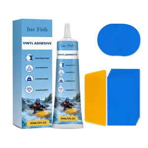 JUEFISH vinyl adhesive repair kit for inflatable mattresses with patches and spatula