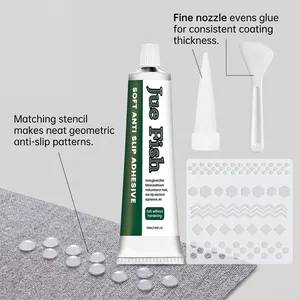 Jue Fish soft anti-slip adhesive glue kit with applicator nozzle and geometric stencil