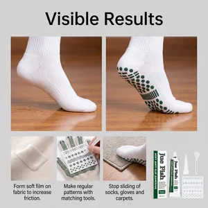 Jue Fish soft anti-slip adhesive kit for socks, gloves and carpets with stencil tools