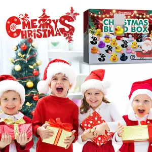 24-day Christmas rubber duck advent calendar blind box for kids holiday gifting