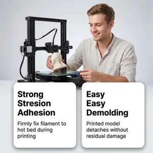 Usage demonstration of 3D printer solid glue providing strong adhesion and easy demolding