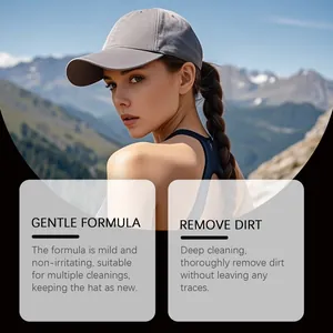 Detail graphic of gentle formula hat cleaning kit for outdoor maintenance